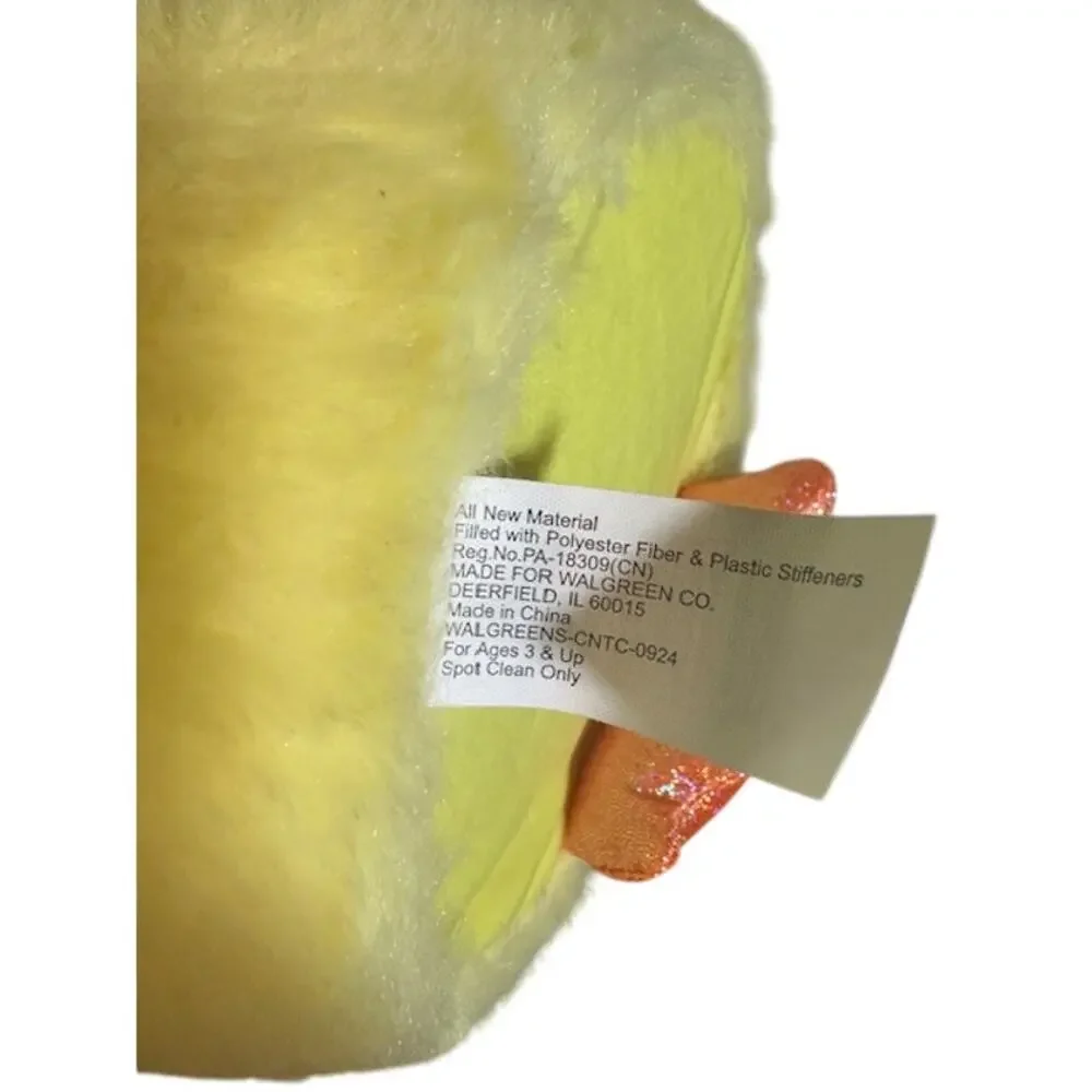 Yellow Duck Faux Fur Easter Basket Plush Spring Gift Basket